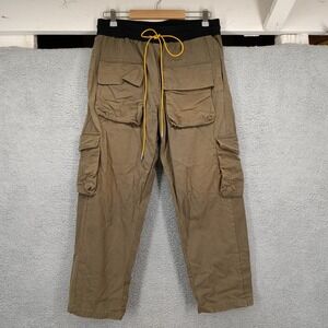 MNML Tan Cargo Pants with Black Waistband